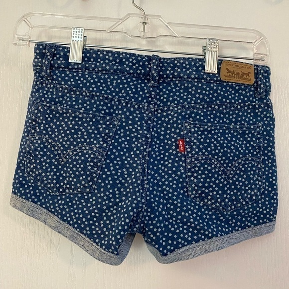 Levi’s Girls Blue Knit Shorty Shorts Girls 14 regular - Picture 2 of 10